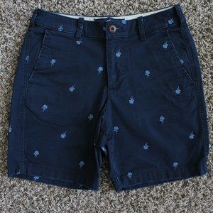 NWOT MENS' HOLLISTER NAVY BLUE ROSE SHORTS